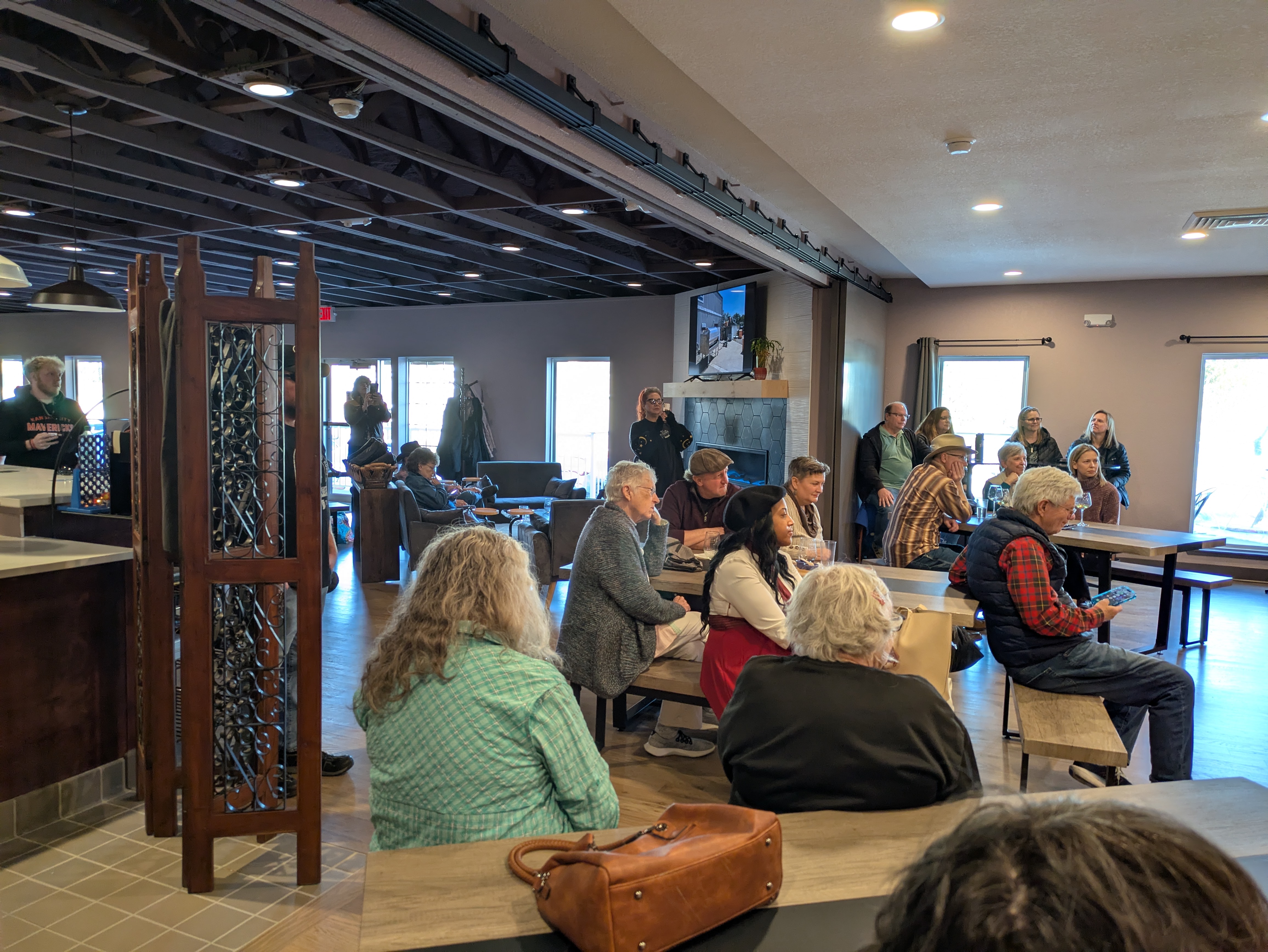 Empty private lounge room at NYX Spirits and Lounge with warm lighting — available for private room gatherings in Gladstone